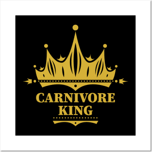 CARNIVORE KING MEAT LOVER BBQ PIT MASTER RANCHER HUNTER GIFT Posters and Art